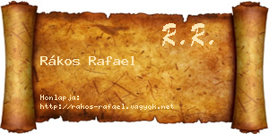 Rákos Rafael névjegykártya